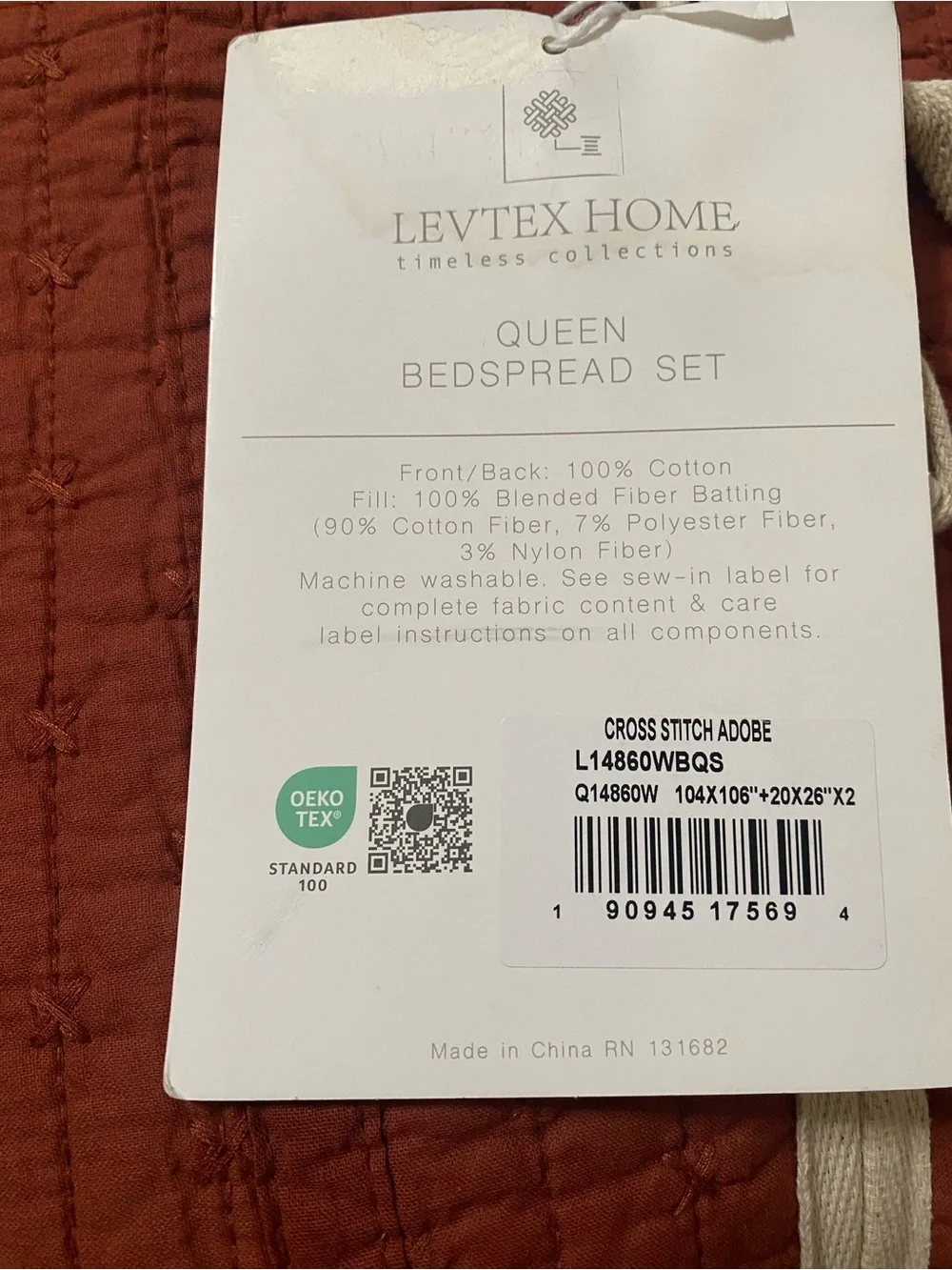 Levtex Home Cross Stitch Adobe Bedspread Set - 3 PCs